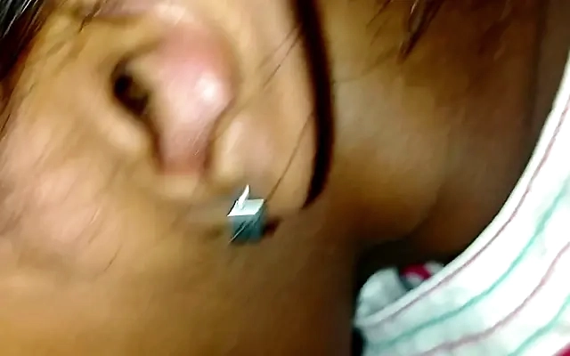 Sweet Deshi be babe enjoys hardcore double penetration action threesome sex at home . GF