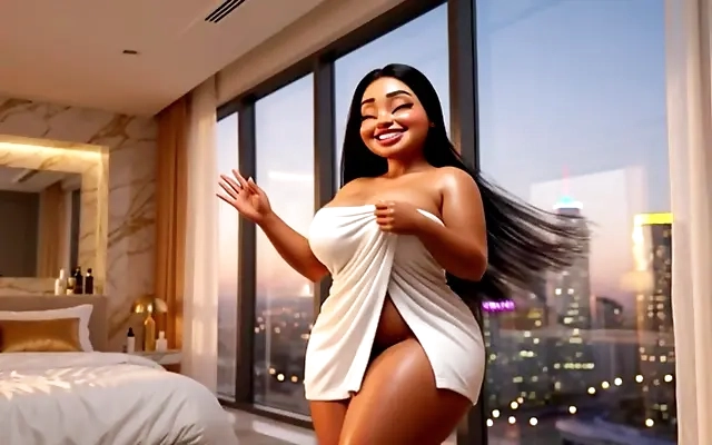 Amazing white girl fucking with black guy with huge dick
