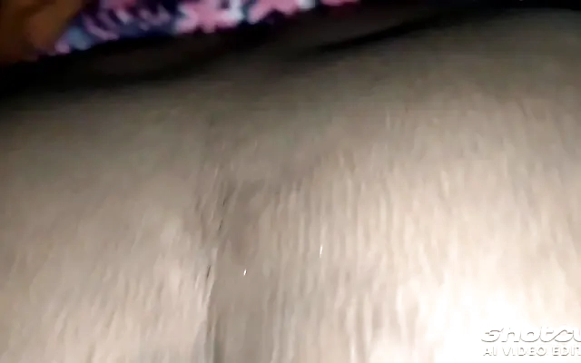 Horny blonde teen with tight pussy fucks a big black cock in her friends bed