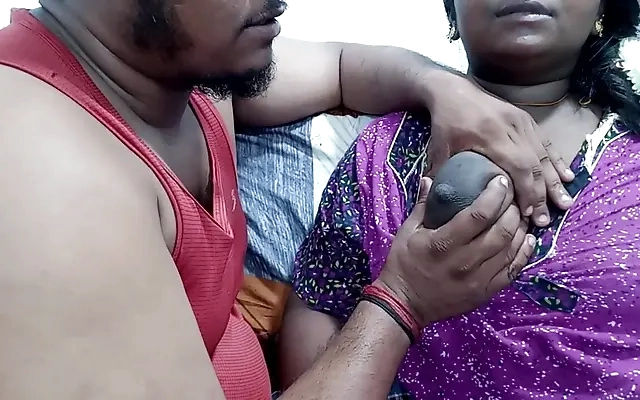 Black mom enjoying with man