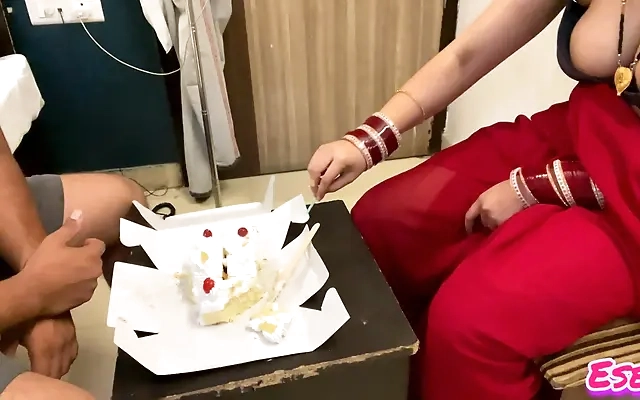 Naughty husband seduces her sexy wife on the bed